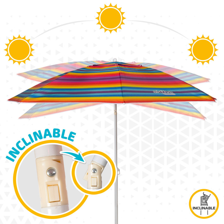 Sombrilla de playa antiviento UV50 Ø220 cm | Prologyc.es