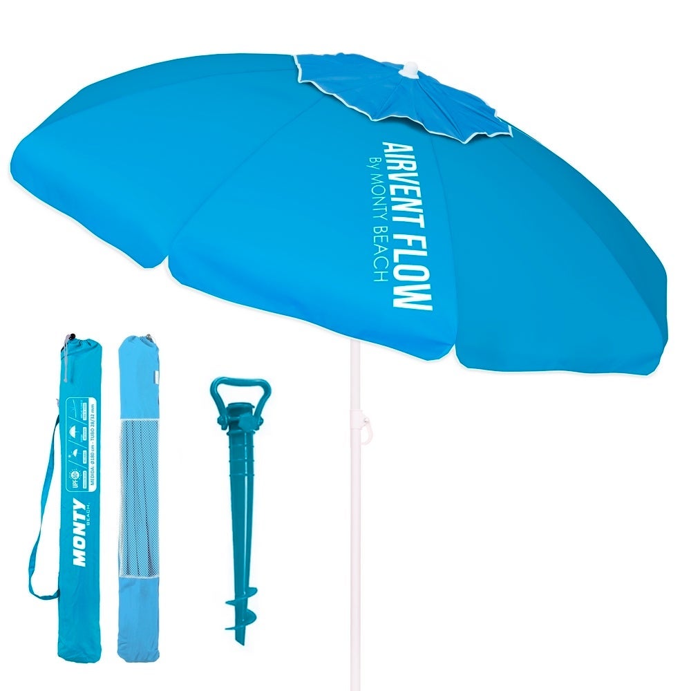 Sombrilla de playa antiviento Ø200 cm UV50+ | Prologyc.es