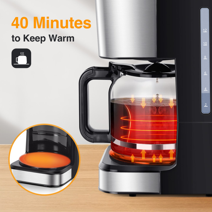 Cafetera de goteo Aigostar Darcy X 12 tazas | Prologyc.es
