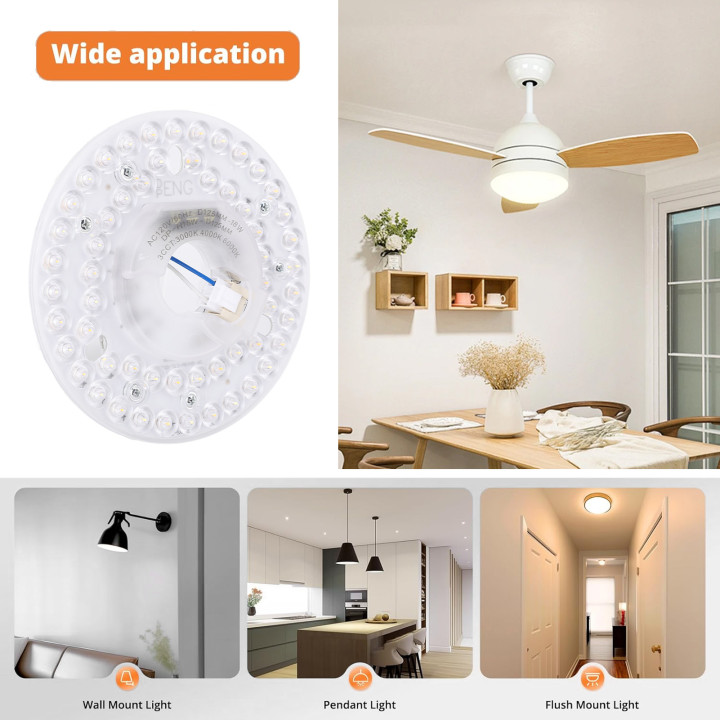 Kit luz LED 18W para ventilador de techo 3CCT | Prologyc.es