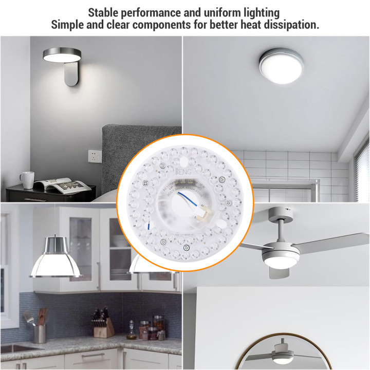 Kit luz LED 18W para ventilador de techo 3CCT | Prologyc.es