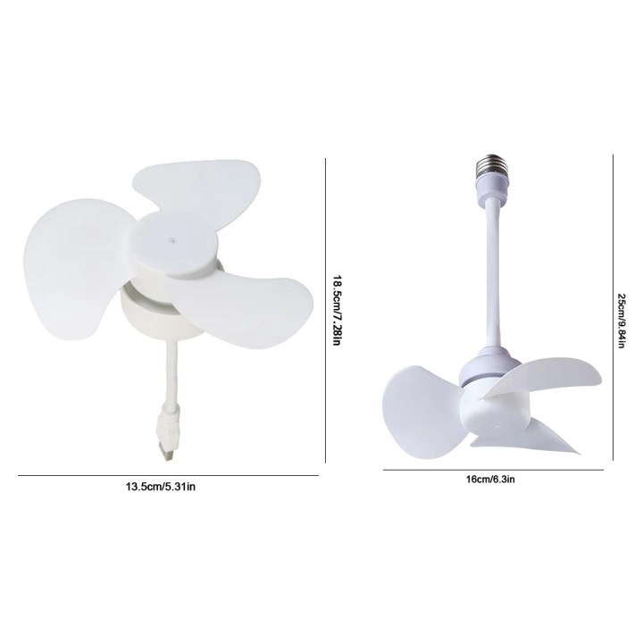 Ventilador de techo con luz LED E27 USB | Prologyc.es