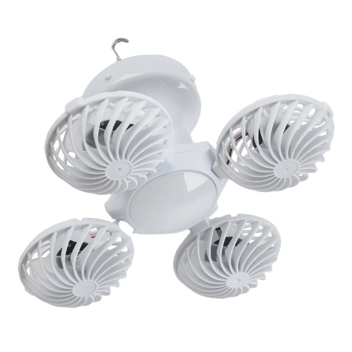 Ventilador camping solar con linterna LED USB | Prologyc.es