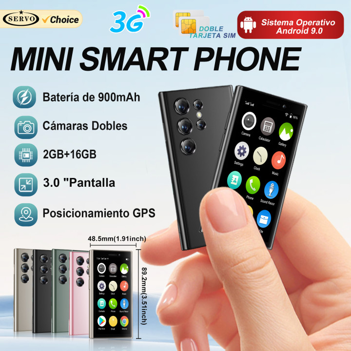 Mini smartphone SERVO Android 9 Dual SIM 3" | Prologyc.es