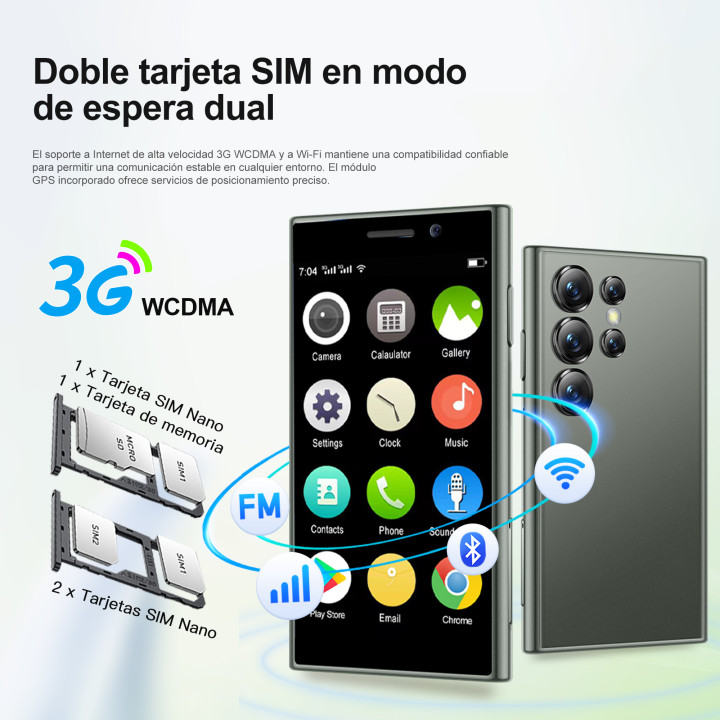 Mini smartphone SERVO Android 9 Dual SIM 3" | Prologyc.es