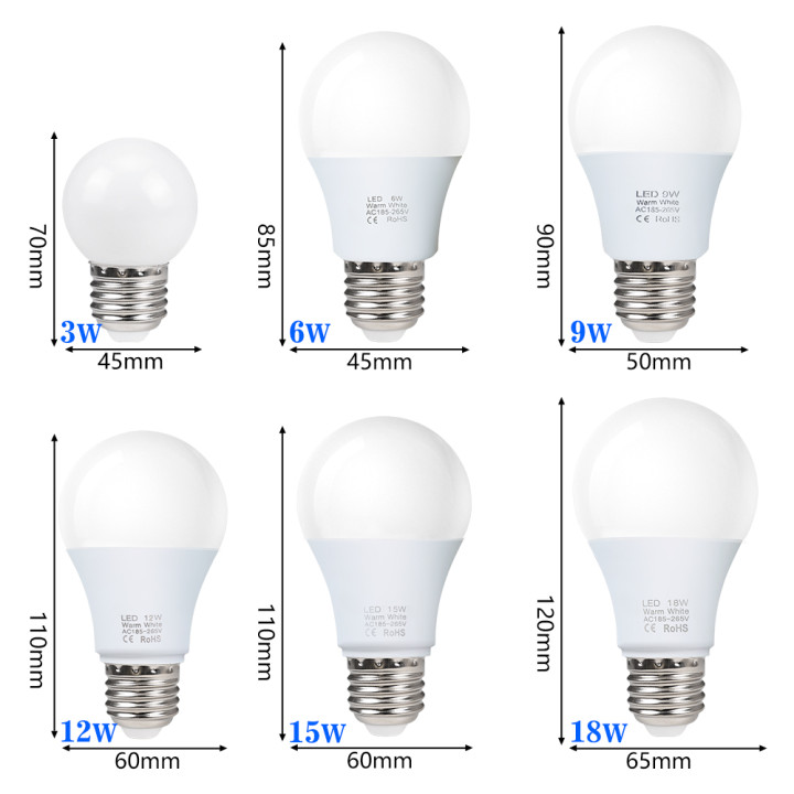 Bombillas LED E27 alto brillo 3W 18W | Prologyc.es