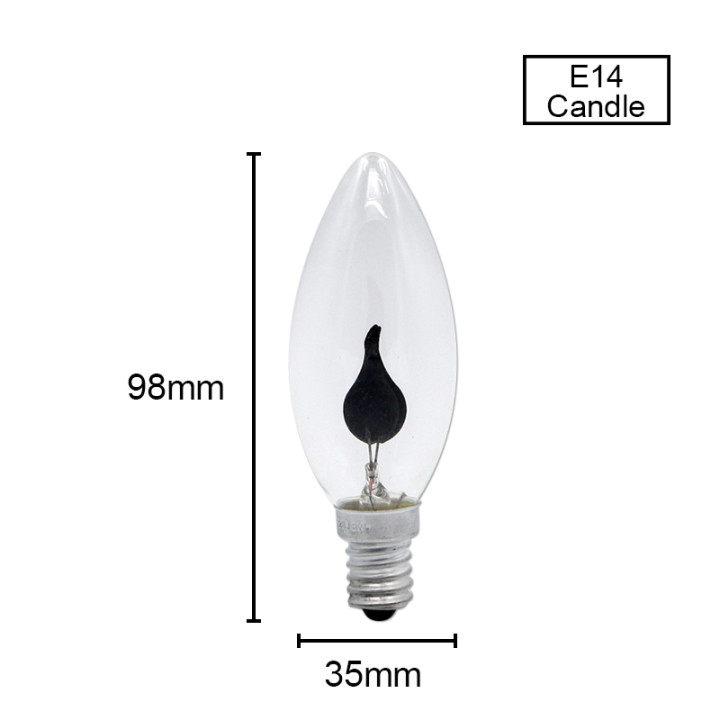 Bombilla vela efecto llama E27 E14 vintage | Prologyc.es