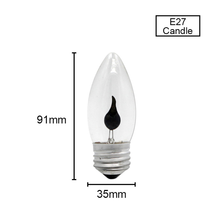 Bombilla vela efecto llama E27 E14 vintage | Prologyc.es