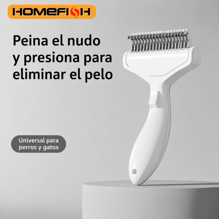 Cepillo mascotas acero inoxidable quitapelos perros gatos pelo largo | prologyc.es