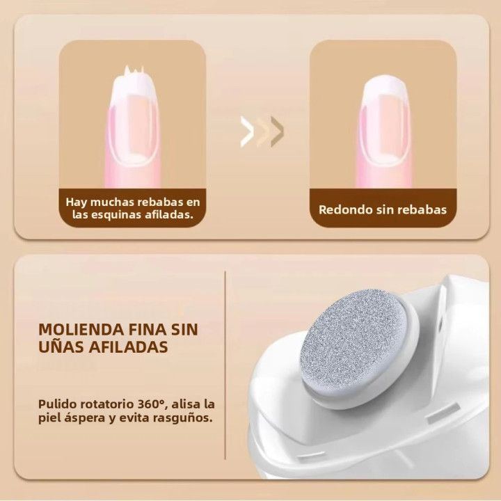 Cortauñas eléctrico 2 en 1 con luz LED | Prologyc.es