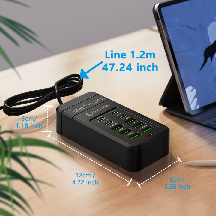 Cargador USB múltiple rápido 6 USB-A y 4 USB-C | Prologyc.es