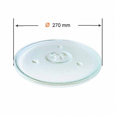 Plato microondas 270 mm universal vidrio | Prologyc