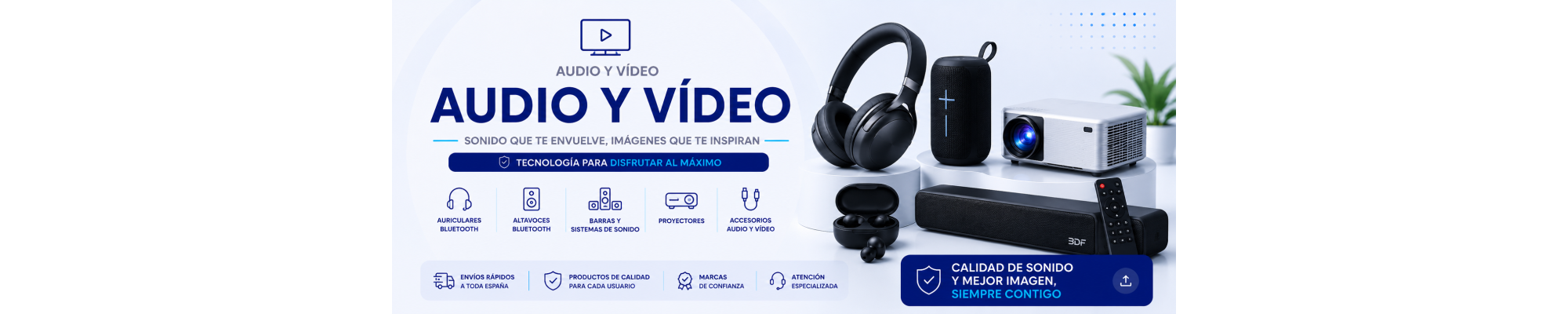 Audio y vídeo online | Auriculares y altavoces | Prologyc.es